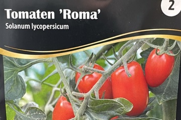 Afbeelding van 2 zakjes zaadjes voor roma tomaten tht 31-12-2025