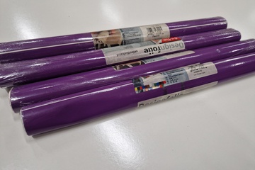 Afbeelding van 4 rollen DC-Fix zelfklevende decoratiefolie paars lack 