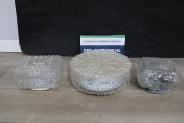 Afbeelding van Vintage plafonlampen 3 stuks - Jaren '60