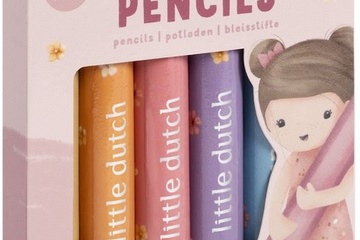 Afbeelding van Little Dutch kleurpotloden Rosa & Friends - 6 potloden