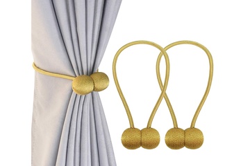 Afbeelding van Gordijnmagneten goud - set van 2