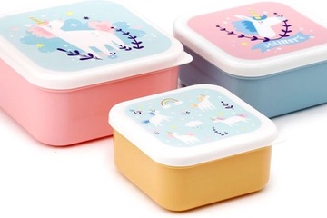 Afbeelding van Snackdoosjes eenhoorn unicorn set van 3 - Puckator
