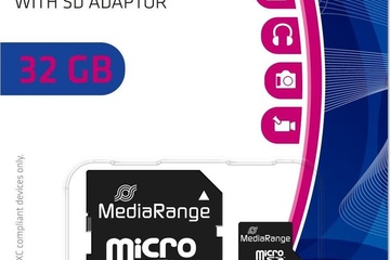 Afbeelding van SD Micro SD Card 32GB MediaRange SD CL.10 inkl. Adapter ni