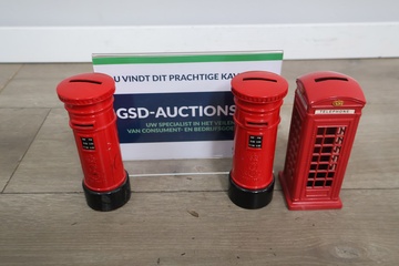 Afbeelding van Set van 3 Britse Decoratieve Spaarpotjes