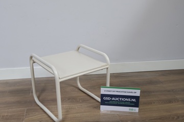 Afbeelding van Vintage Wit Buisframe Bijzettafeltje