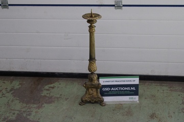 Afbeelding van Antieke Messing Kerkkandelaar