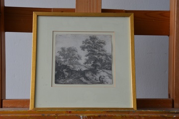 Afbeelding van Fraaie ets van Antonie Waterloo: Wild Landschap (1601-1690).