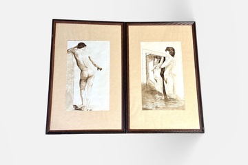 Afbeelding van 2 naakte figuren gesignaleerd Niet goed leesbaar