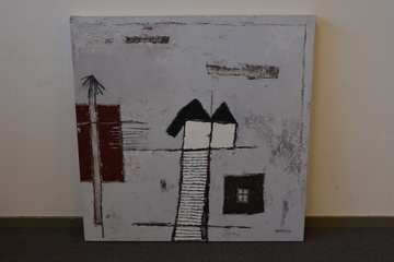 Afbeelding van Groot schilderij van Jeanne Beenackers: 'Laveldel''