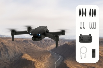 Afbeelding van Drone met camera en verlichting - 4 assen - lichtgrijs