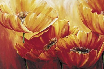 Afbeelding van Beatrix Frederiks, The four poppies, Afm: 60x80 cm