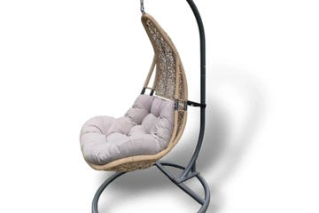 Afbeelding van Hamilton Bay Hangstoel EGG, KD-FOLDABLE taupe frame, Taupe