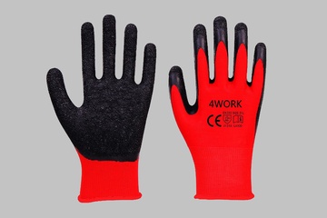 Afbeelding van WINSTPAKKER .. 36 paar professionele 4-WORK gebreide (latex) Werkhandschoenen voor ALLE WERKZAAMHEDEN. Drie x 12 st. Maat 9-10 en 11