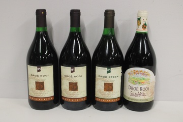 Afbeelding van Droë Rooi rode en witte wijn 4 stuks