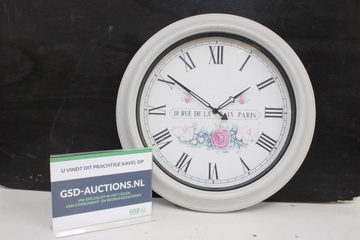 Afbeelding van Wit Ronde Wandklok