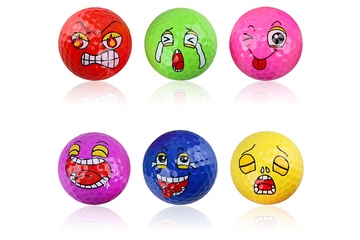 Afbeelding van Golfballen set van 6 - funny golf ballen