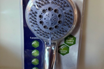 Afbeelding van Handdouche Ø10 cm – 5 Standen – Chroom – Nieuw in Verpakking