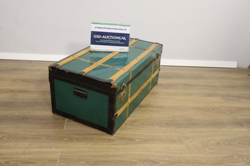 Afbeelding van Antiek Houten Reiskoffer