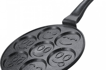 Afbeelding van Emoji flensjespan -geschikt voor alle vuren ook inductie-leuk voor al uw feestjes