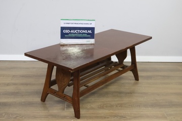 Afbeelding van Antiek Houten Koffietafel, Salontafel'
