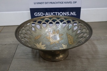 Afbeelding van Vintage metalen fruitschaal