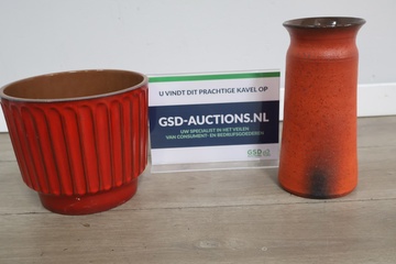 Afbeelding van Set van 2 Stuks Geglazuurd Duits Keramiek