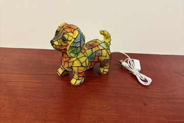 Afbeelding van Nachtlampje in de vorm van een hondje mozaïek