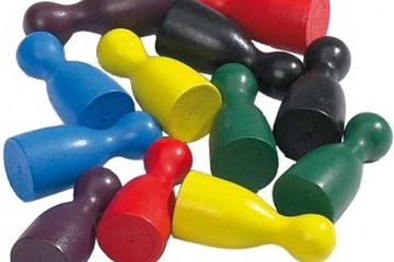 Afbeelding van Philos Halma Pionnen, 18x40 mm (60)