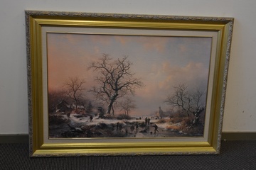 Afbeelding van Artprint van J. Eekma: Winterpret. 1989