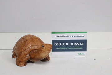 Afbeelding van Handgestoken Houten Schildpad