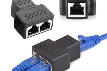 Afbeelding van Een Tot Twee Adapter Voor Ethernet Kabel Splitter Rj45