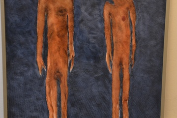 Afbeelding van Alkydschilderij van Jeanne Beenackers: 'Man en vrouw'