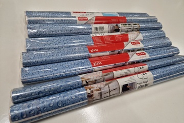 Afbeelding van 8 rollen DC fix zelfklevende raamfolie druppels 