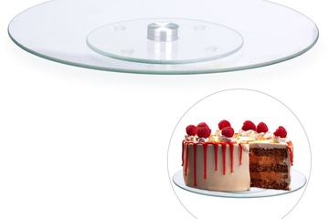 Afbeelding van Draaibaar gebak/taartplateau glas Ø 30 cm