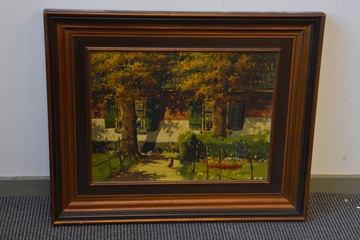 Afbeelding van Zomers olieverfschilderij van H. Bijlaert.