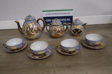 Afbeelding van Satsuma Dragon servies, Japans 14 delig