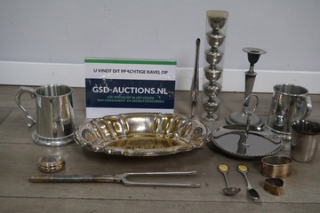 Afbeelding van Set van 14 Vintage Zilver-kleurige Woonaccessoires