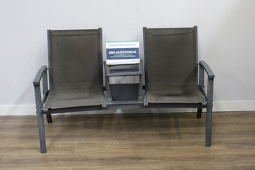 Afbeelding van 2-Zits Aluminium Tuinbank in Antraciet