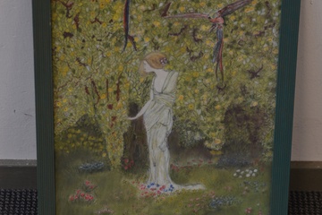 Afbeelding van Tekening naar het schilderij van Gustav Klimt: De tuin