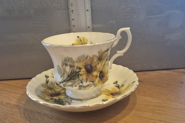 Afbeelding van Kop en schotel bloemmotief richmond (gr)