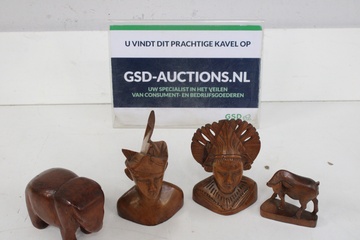 Afbeelding van Set van 4 Balinees Gestoken Sculpturen'