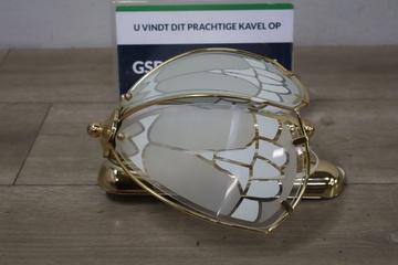 Afbeelding van Metalen goudkleurige wandlamp - Regency