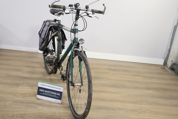 Afbeelding van Groene Jan Janssen Fiets met Fietstassen & Spiegel