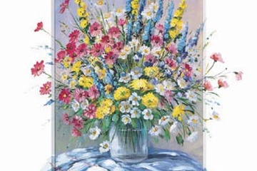 Afbeelding van Anna Paleta ,Cheerful Flowers I -Afm: 50x60 cm