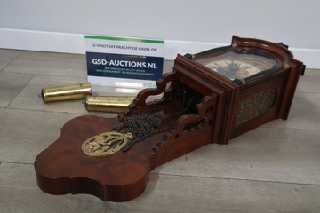 Afbeelding van Antieke Friese staartklok - Met Maanstand en Schilderwerk