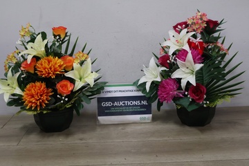 Afbeelding van Set van 2 Kunstbloemstukken