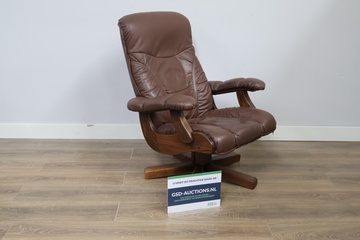 Afbeelding van Scandinavische Stijl Lederen Relax Fauteuil