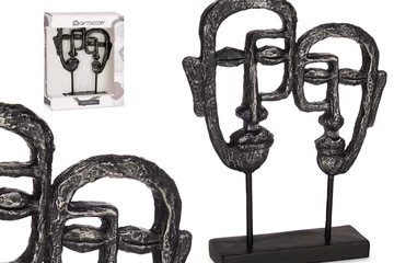 Afbeelding van Ornament  dubbelzijdig gezicht  zwart/zwart (nieuwe)