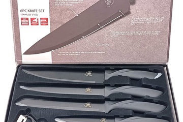 Afbeelding van 2x Royal Swiss - Messenset - 6-delige - Zwart