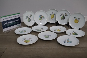 Afbeelding van Porseleinen fruit borden 12 stuks